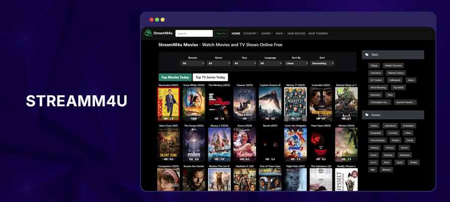 StreamM4u watching movies and TV series banner